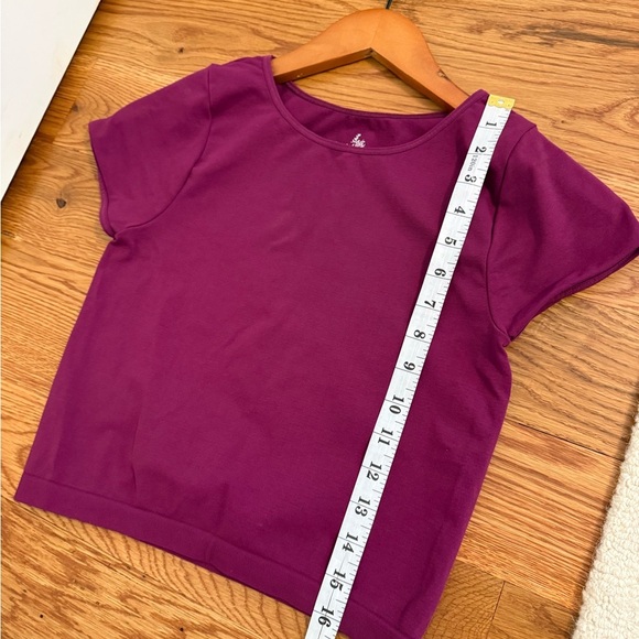 Intimately by Free People Plum Short Sleeve Crop Top size M/L - Picture 3 of 6
